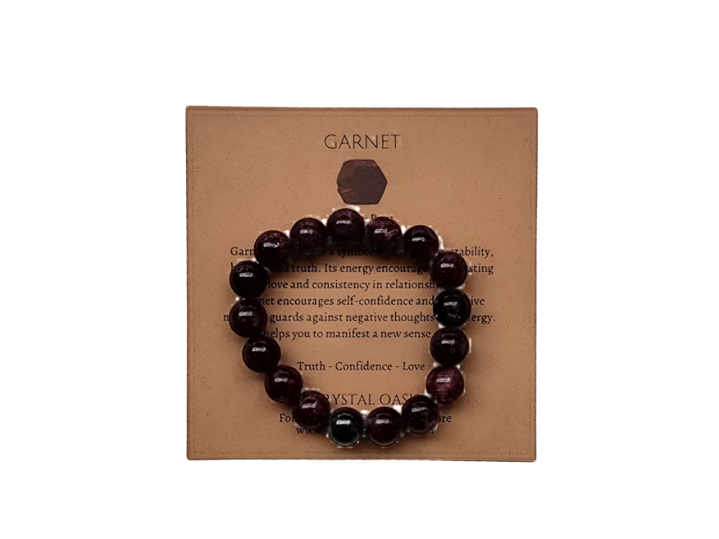 Garnet Bead Bracelet 10mm