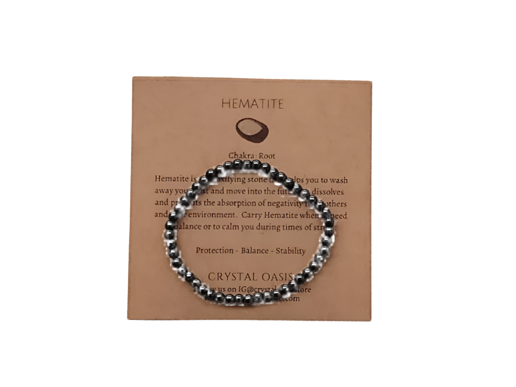 Hematite Bead Bracelet 4mm