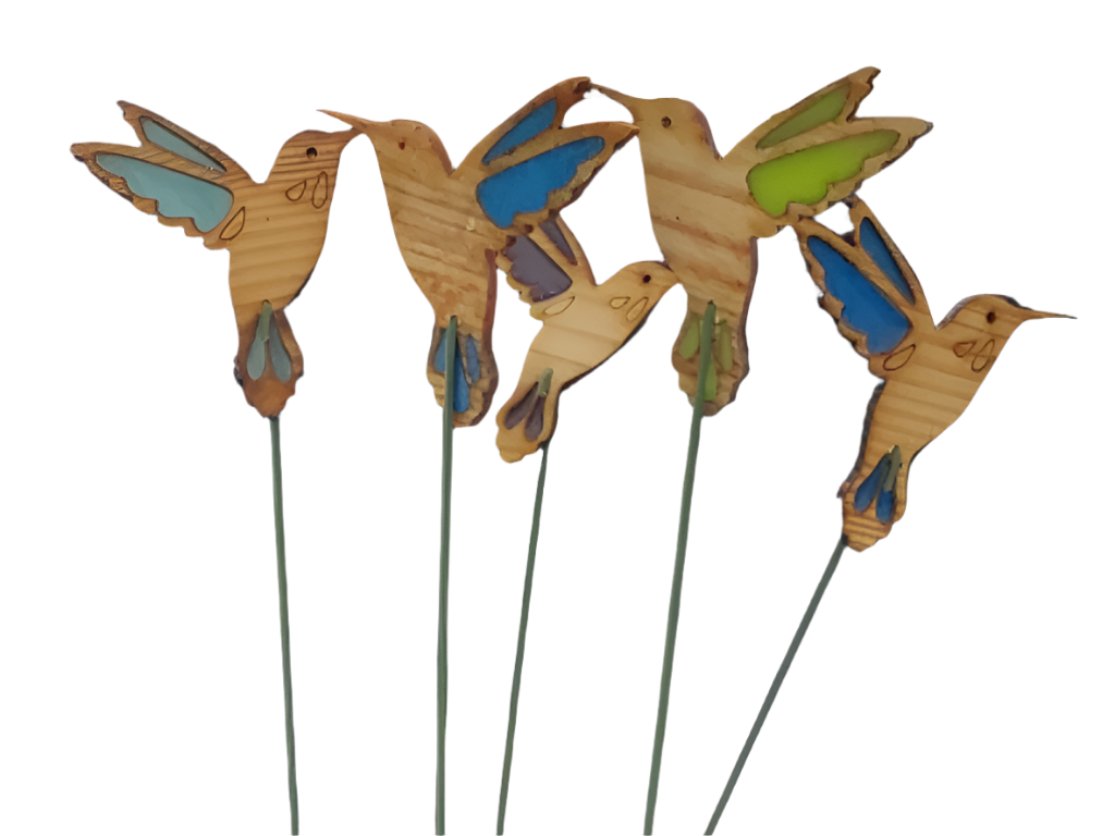 Hummingbird Yard Stake