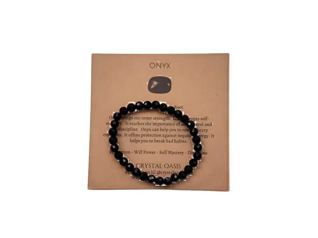 Onyx Bead Bracelet 6mm