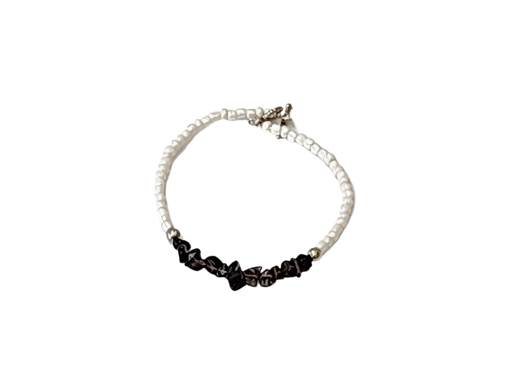Smoky Quartz with Sterling Silver Bracelet