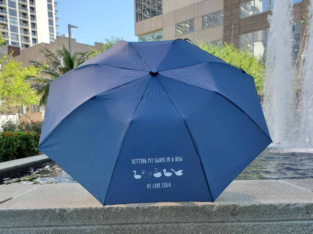 Swans In a Row Umbrella