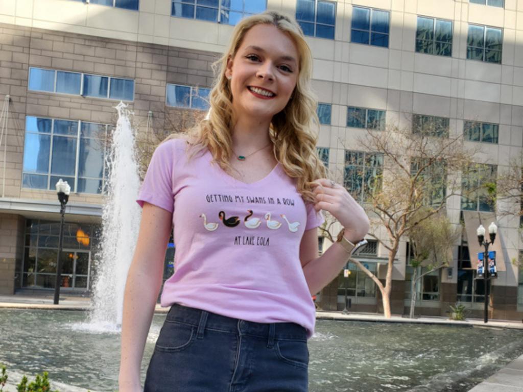Swans In a Row Women's Tee