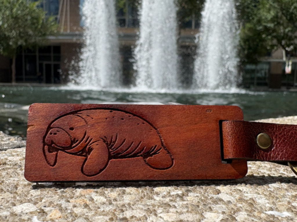 Fresh Water Themed Wood Keychains
