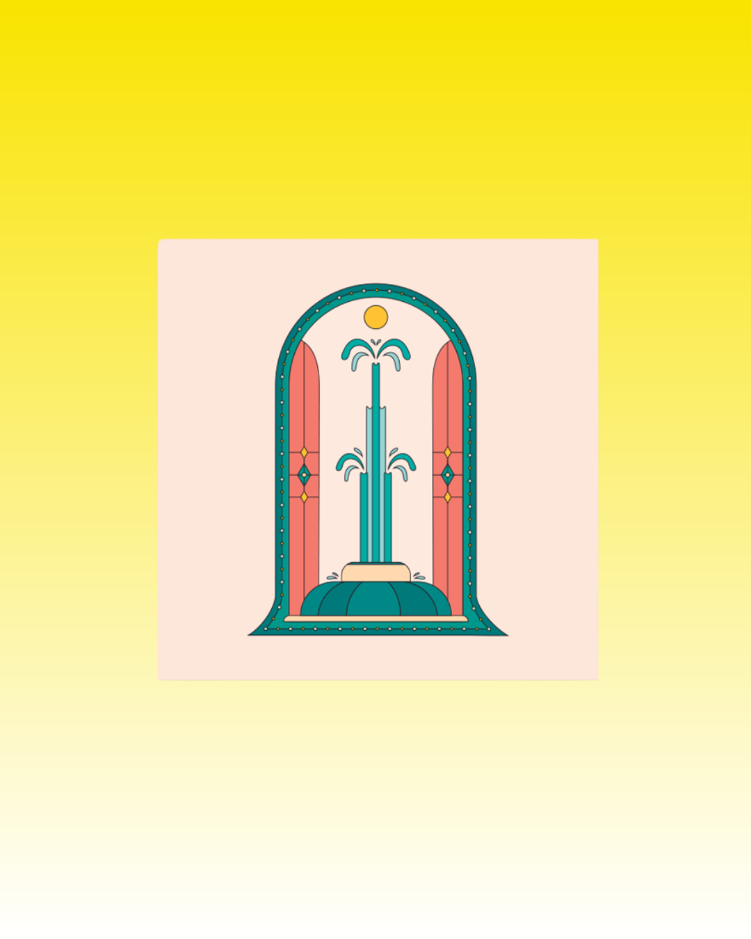 4 x 4 Lake Eola Mini Print, Pink