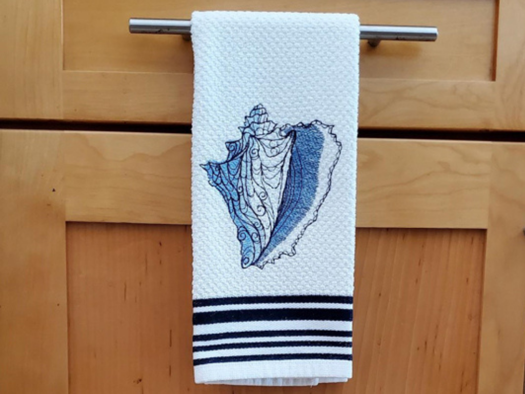 Conch Shell Kitchen Towel