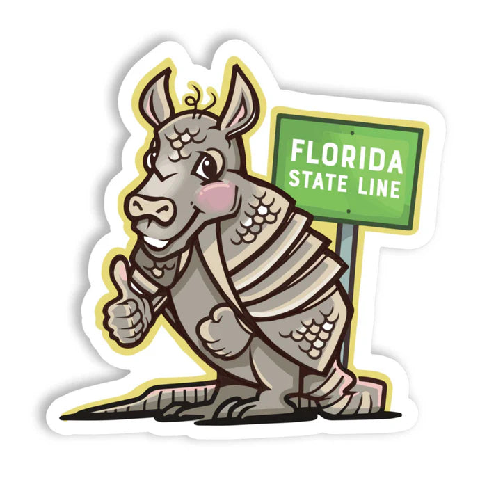 Armadillo Florida State Line, Sticker