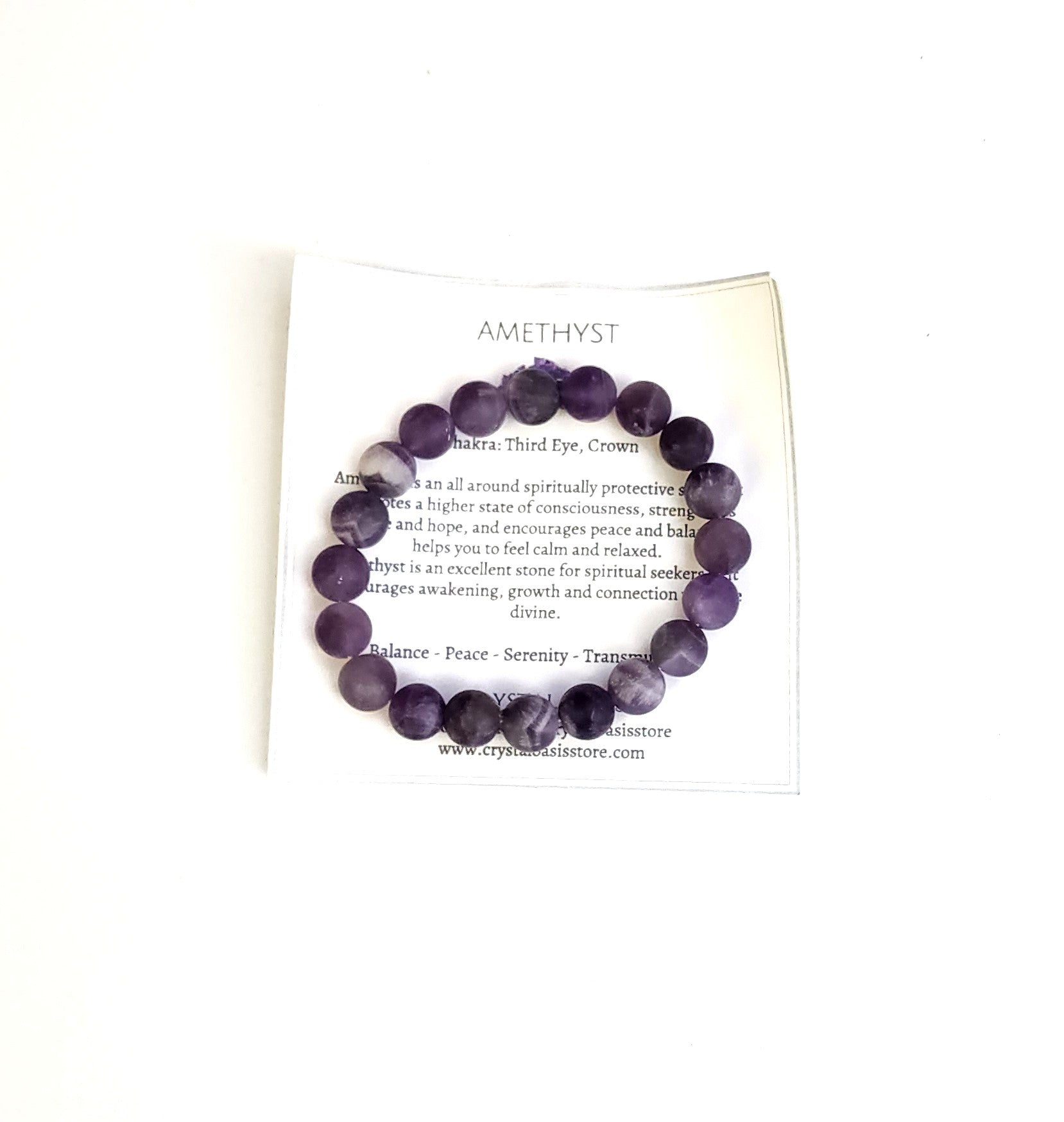 Amethyst Bead Bracelet 10mm