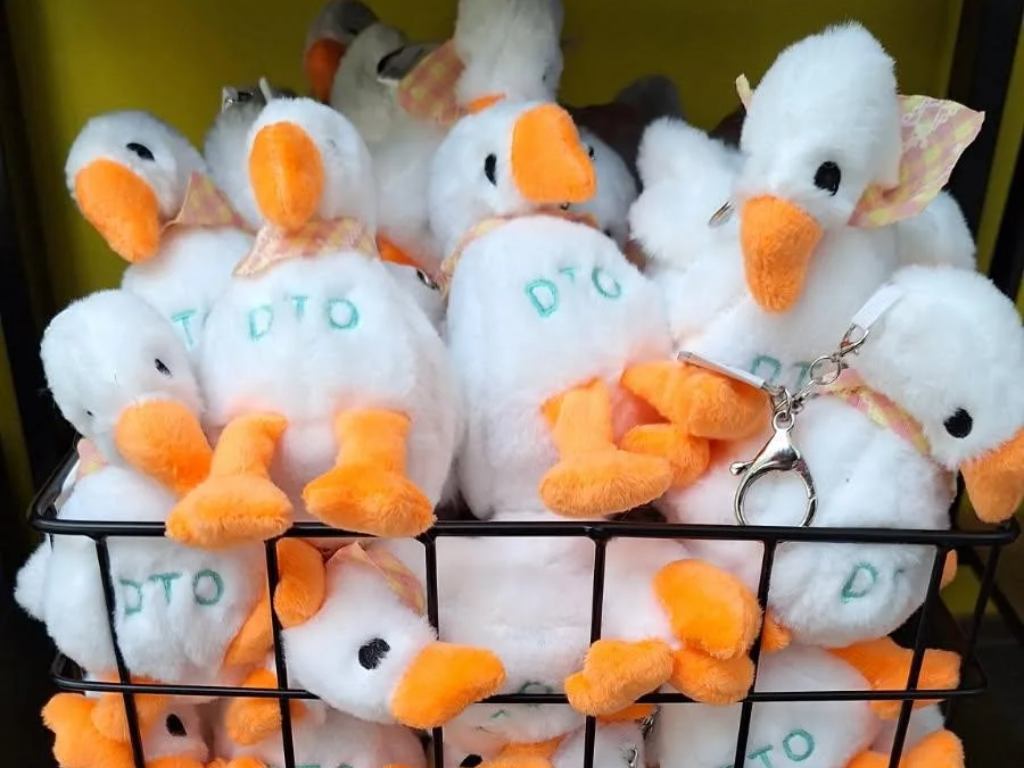 Plush Swan Keychain