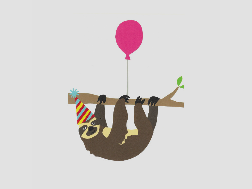 Birthday Sloth Card