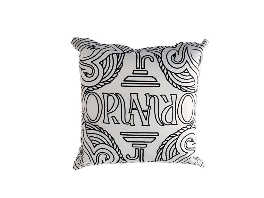 Orlando Swan & Fountain Pillow
