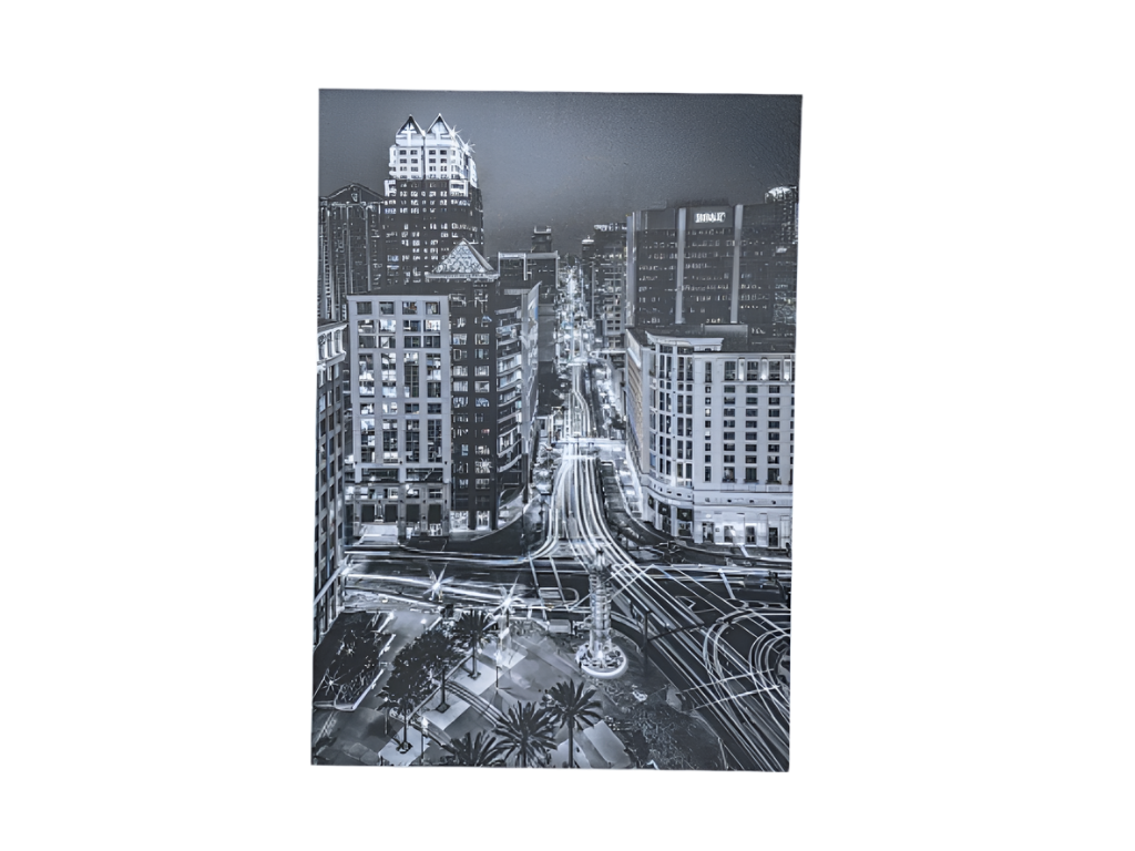 Orange Ave Roof Top Black & White