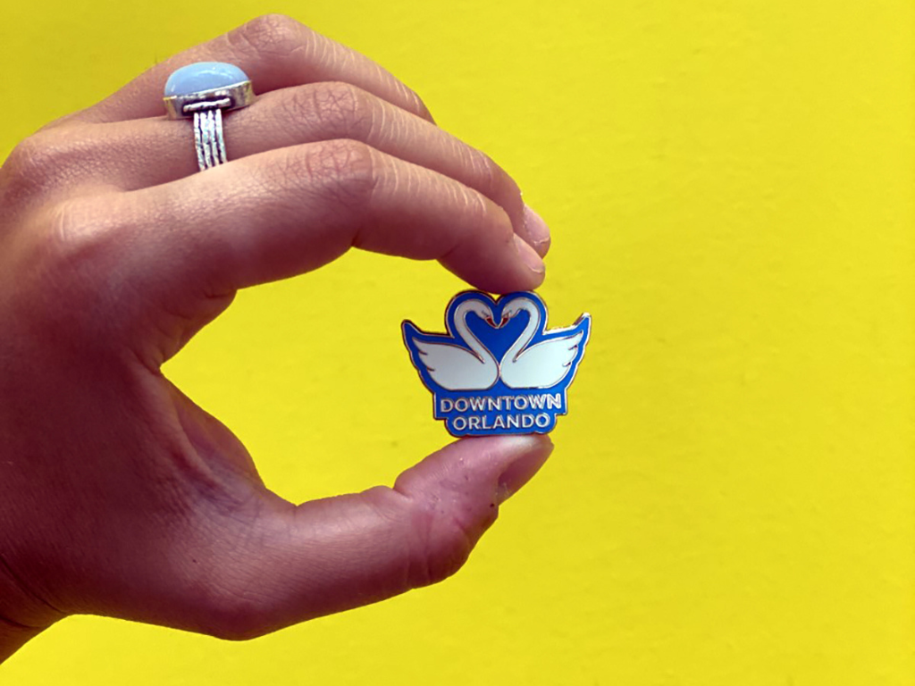 Two Swans Enamel Pin