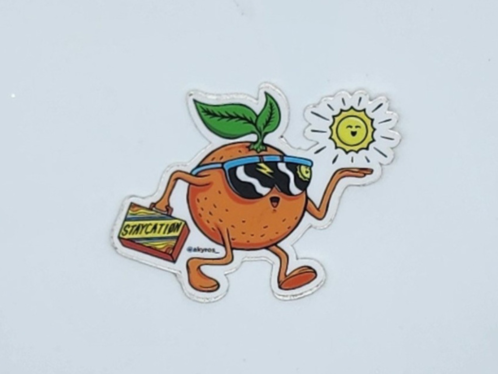 Traveling Orange Sticker