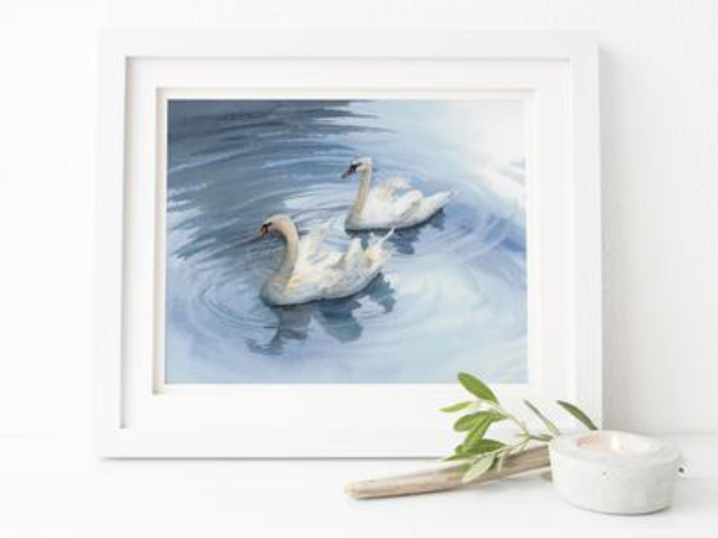 Swans Art Print