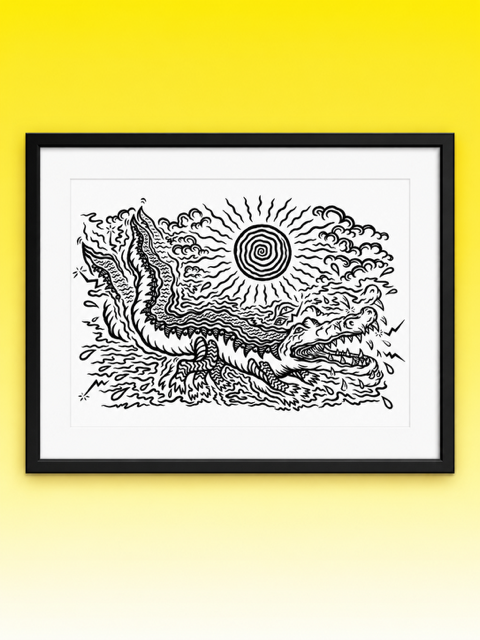 Framed 14 x 11 Bog Dance Print