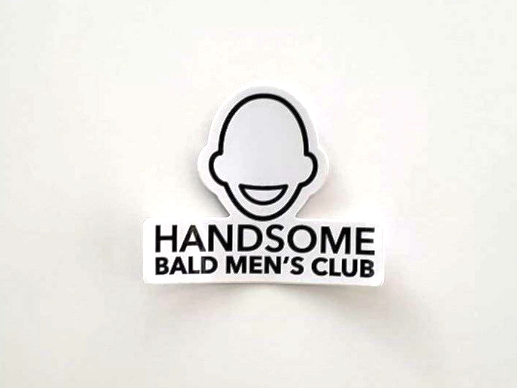 Handsome Bald Men's Club Sticker