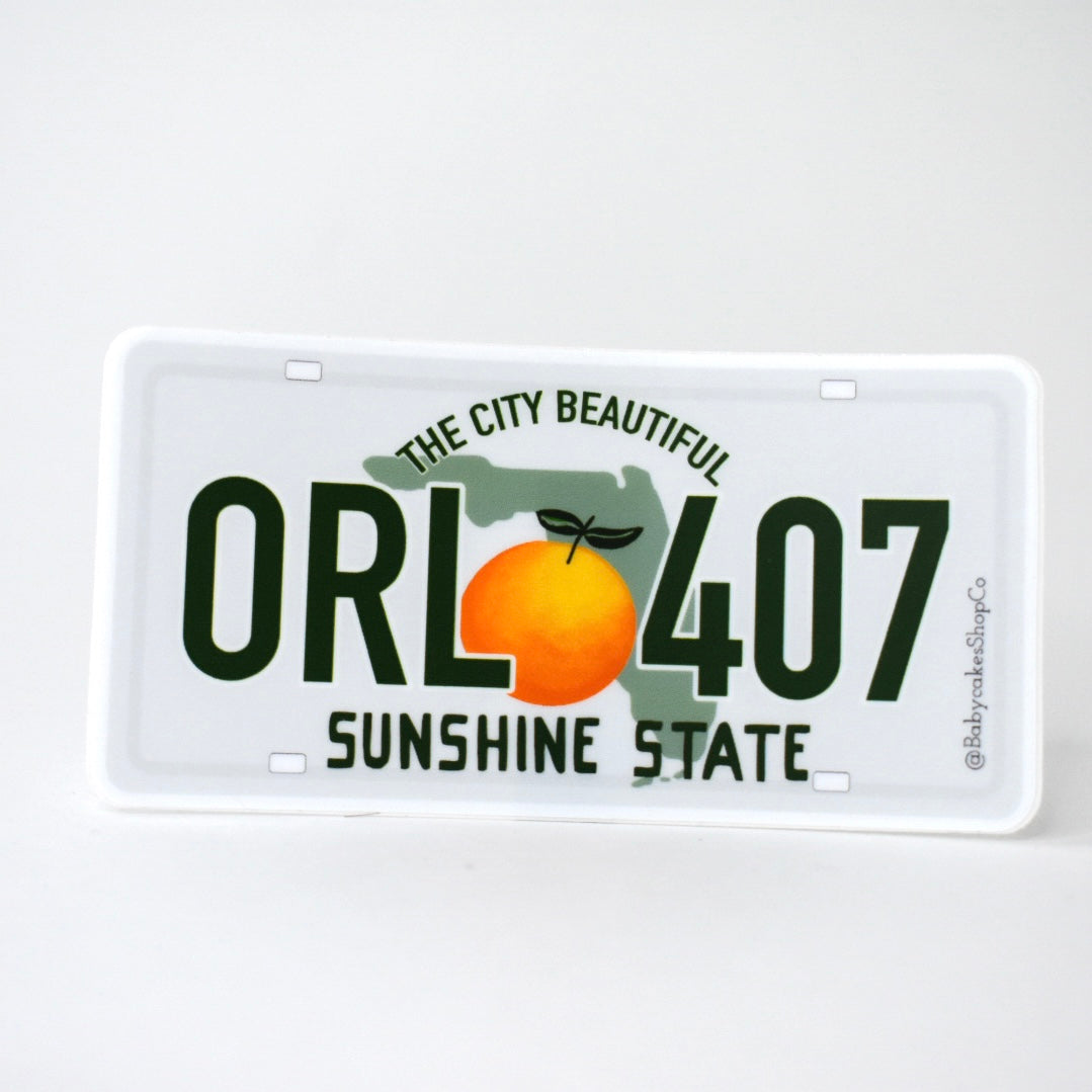 Florida Tag Orlando Sticker