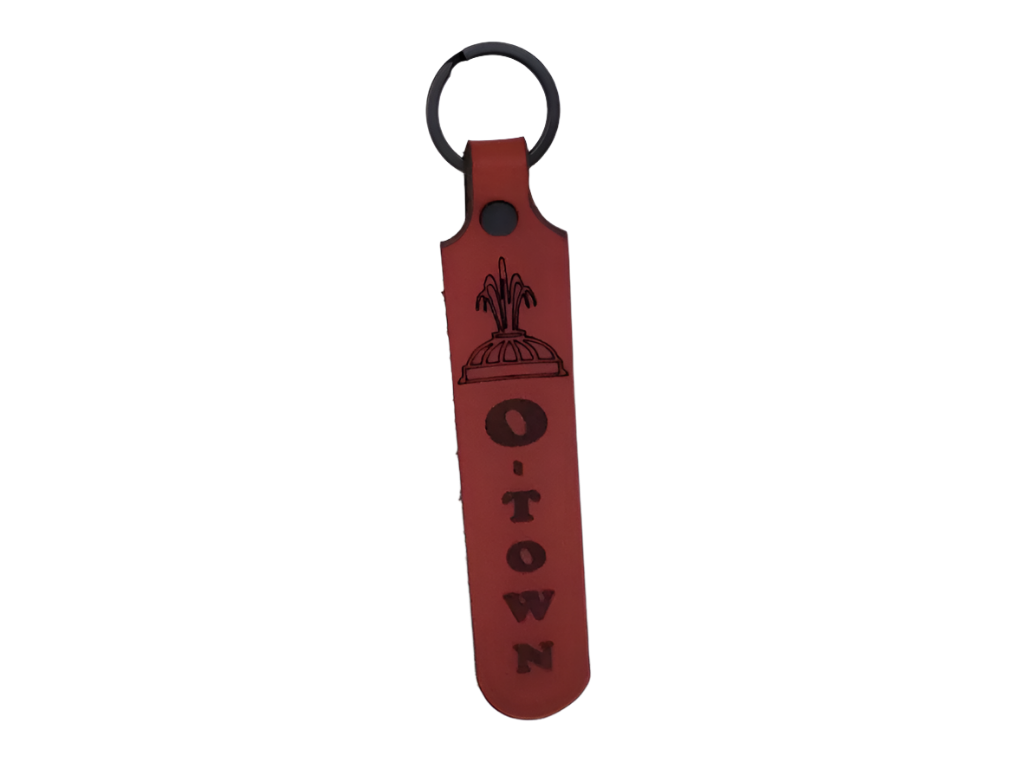O-Town Fountain Leather Keychain