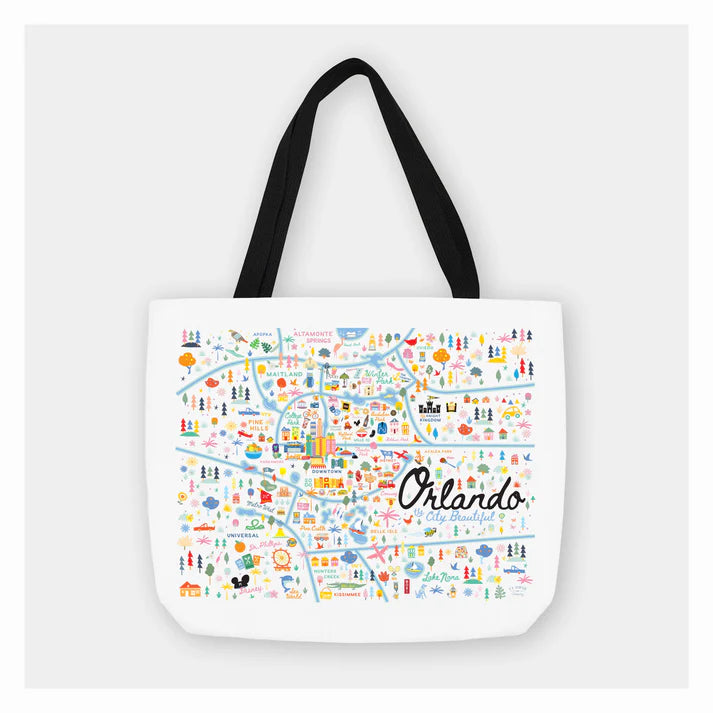 Orlando Map Tote Bag