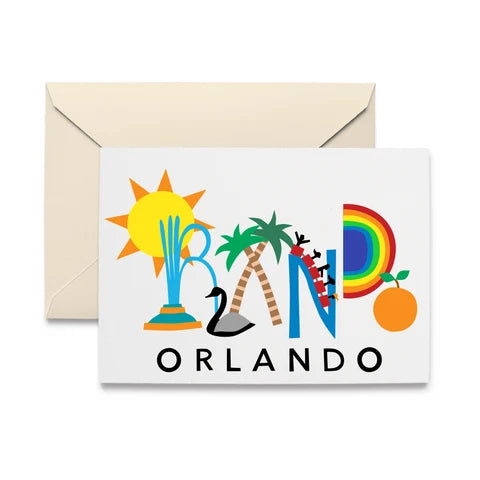 Colorful letters spelling out Orlando.
