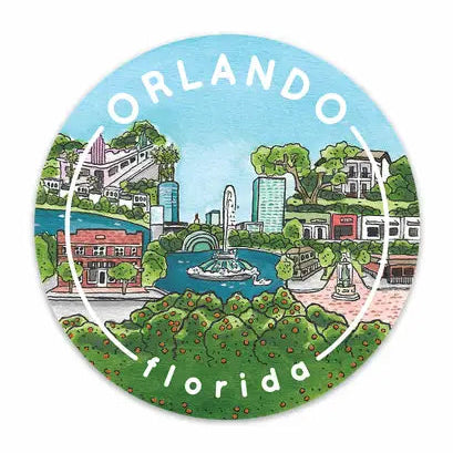 Scenes of Orlando on sticker