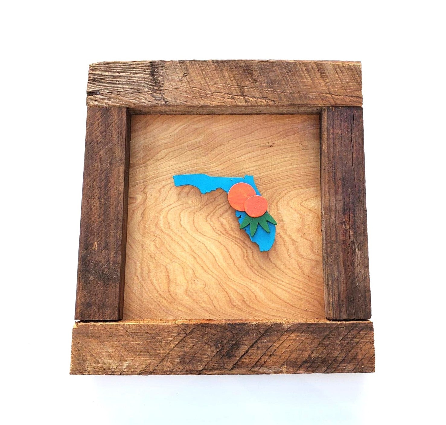 Florida with Oranges Wood Art