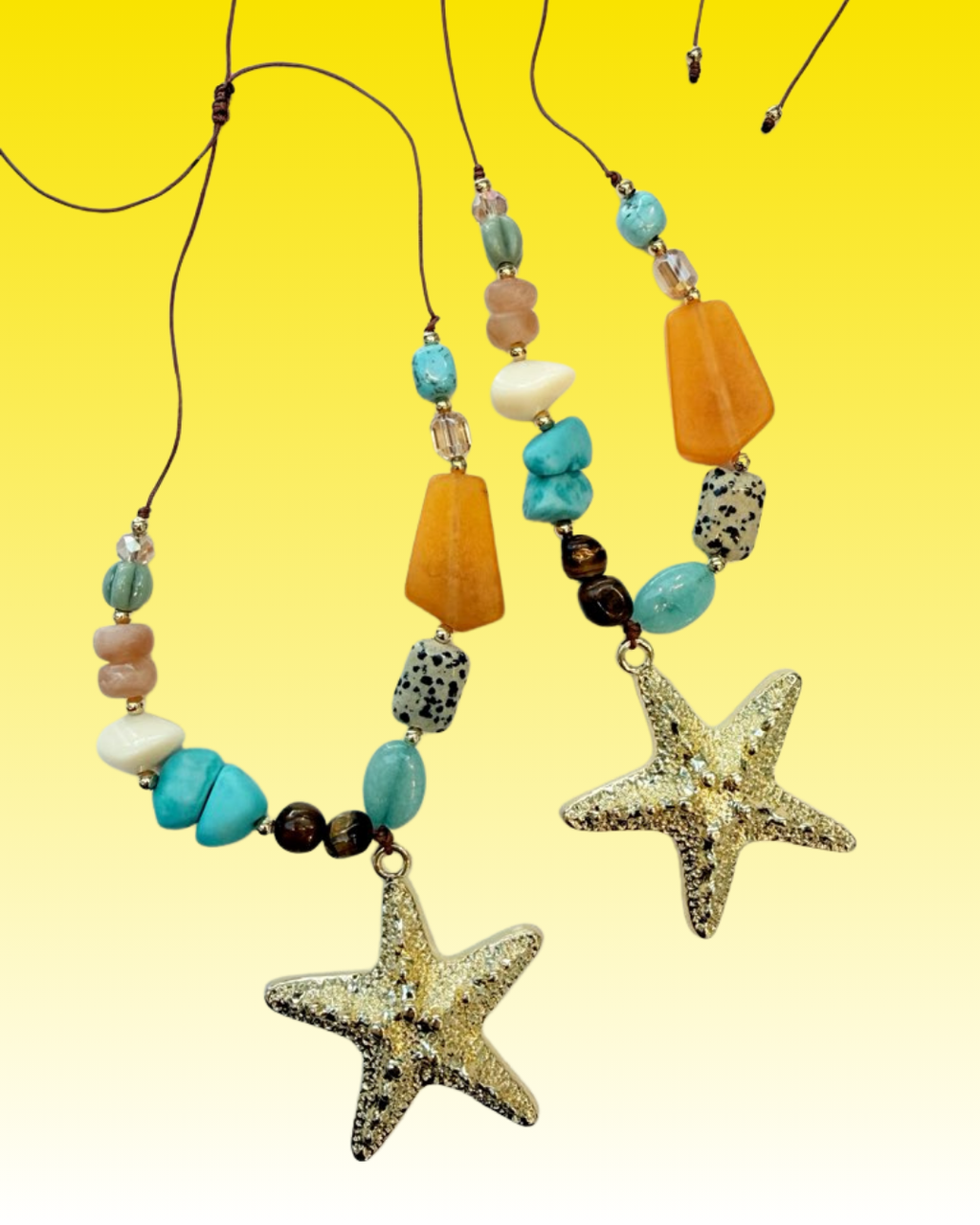 Tidal Mosaic Glass Bead Necklace