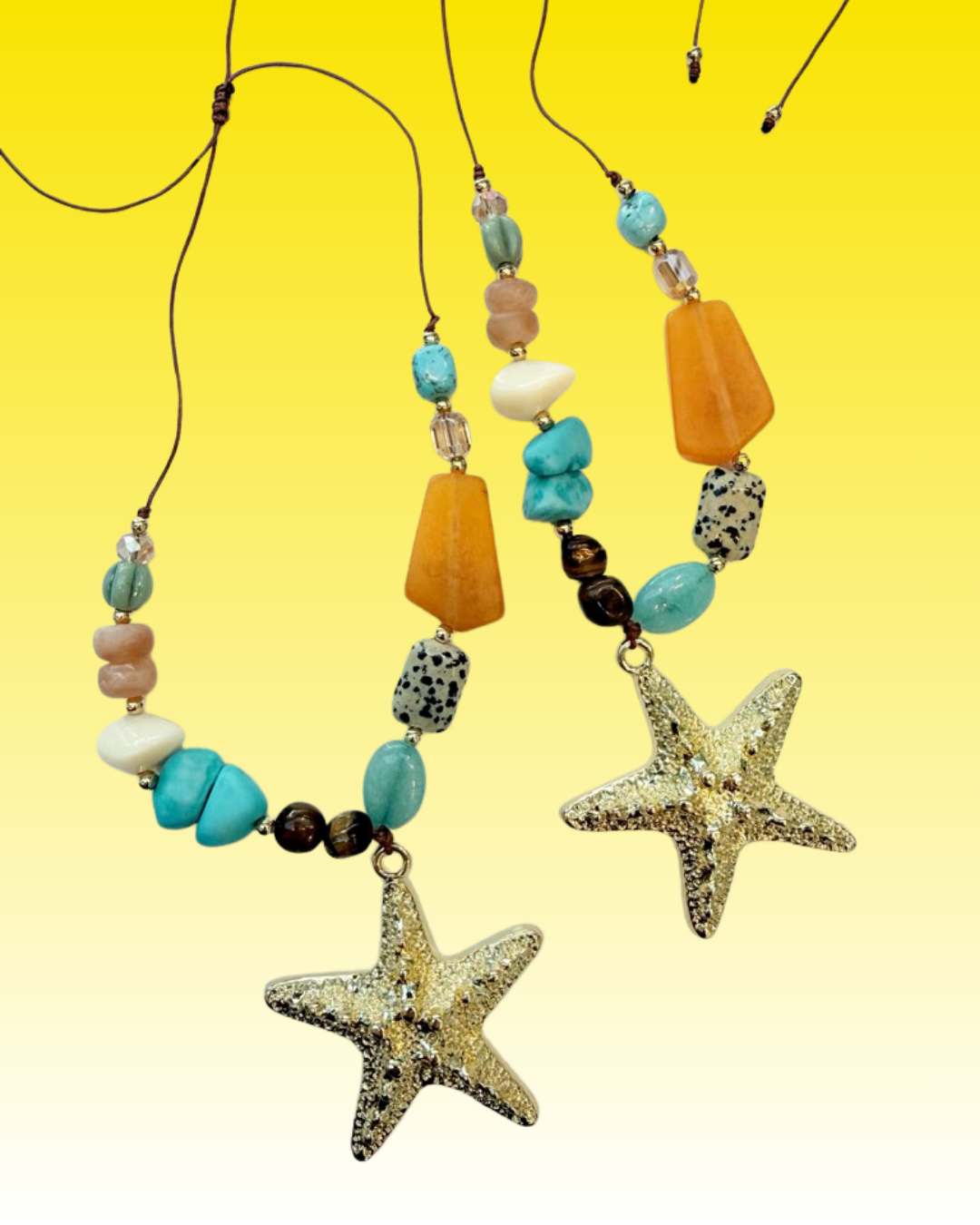 Tidal Mosaic Glass Bead Necklace