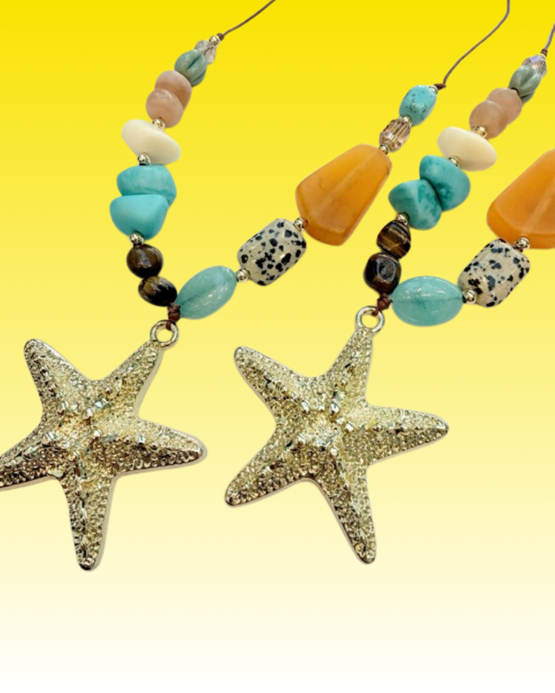 Tidal Mosaic Glass Bead Necklace