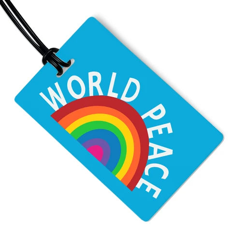 Rainbow, World Peace Luggage Tag.