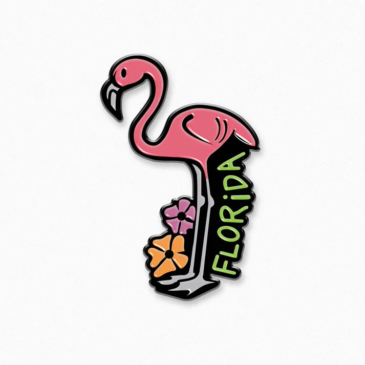 Florida Flamingo Pin