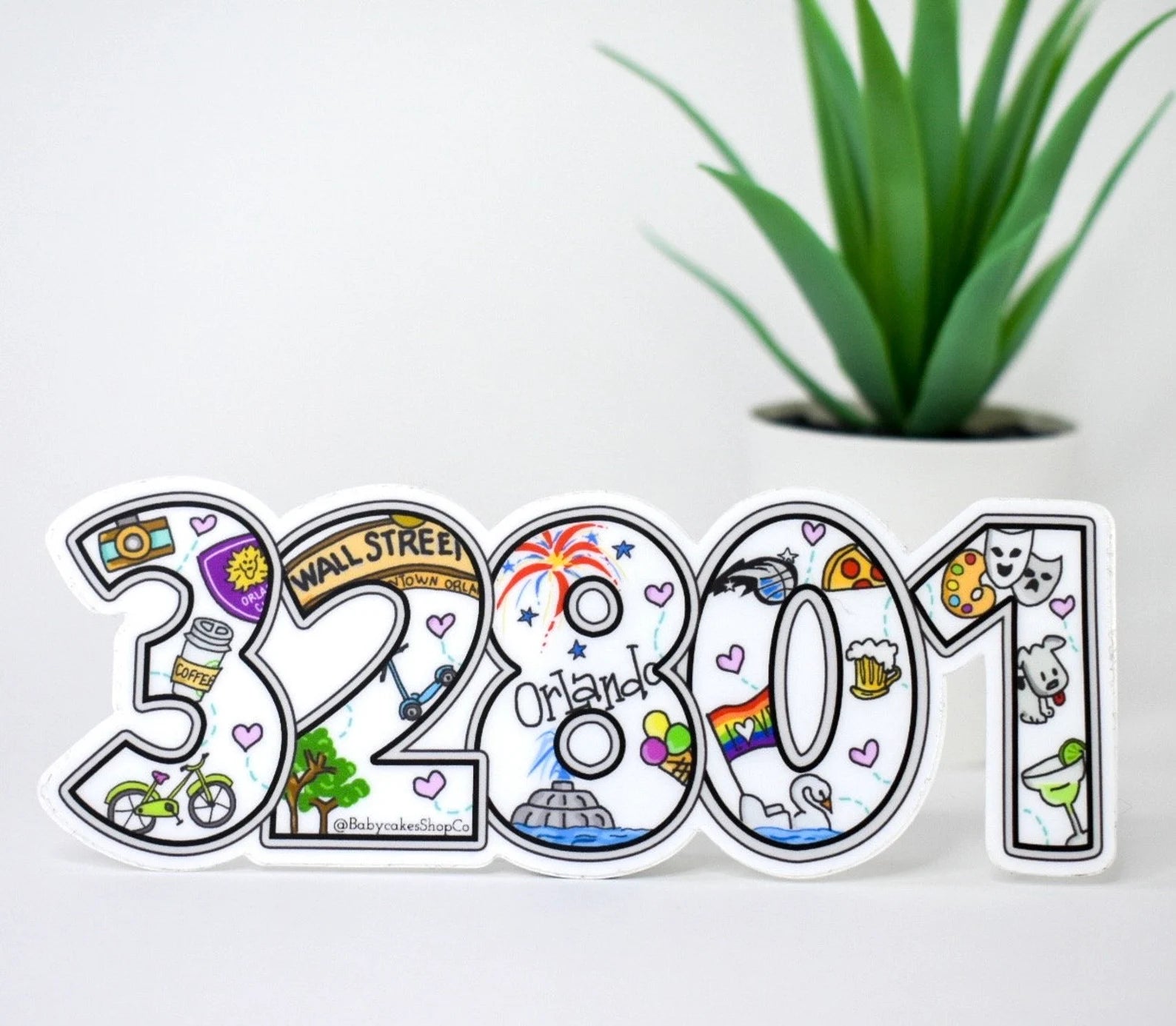 Zipcode 32801 Sticker