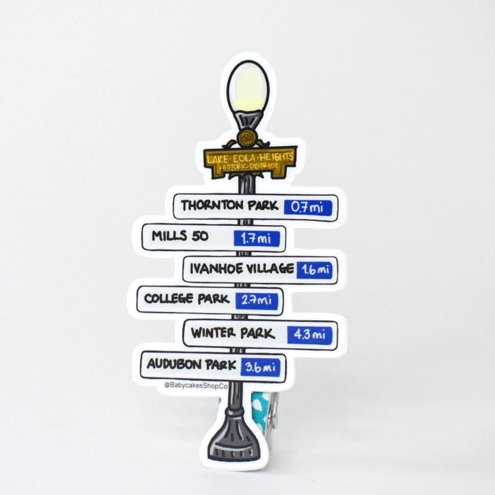 Downtown Street Sign Sticker