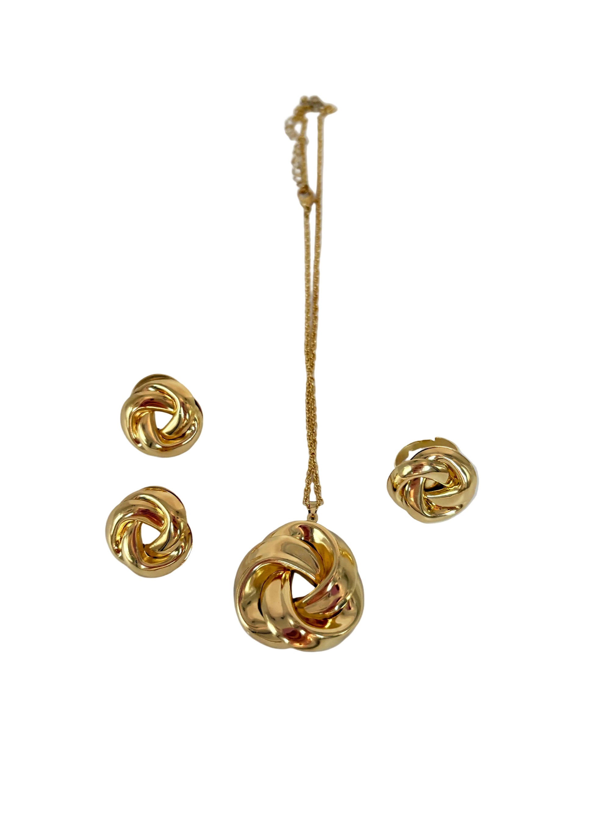 Gold Twist, Three Piece Jewelry Set