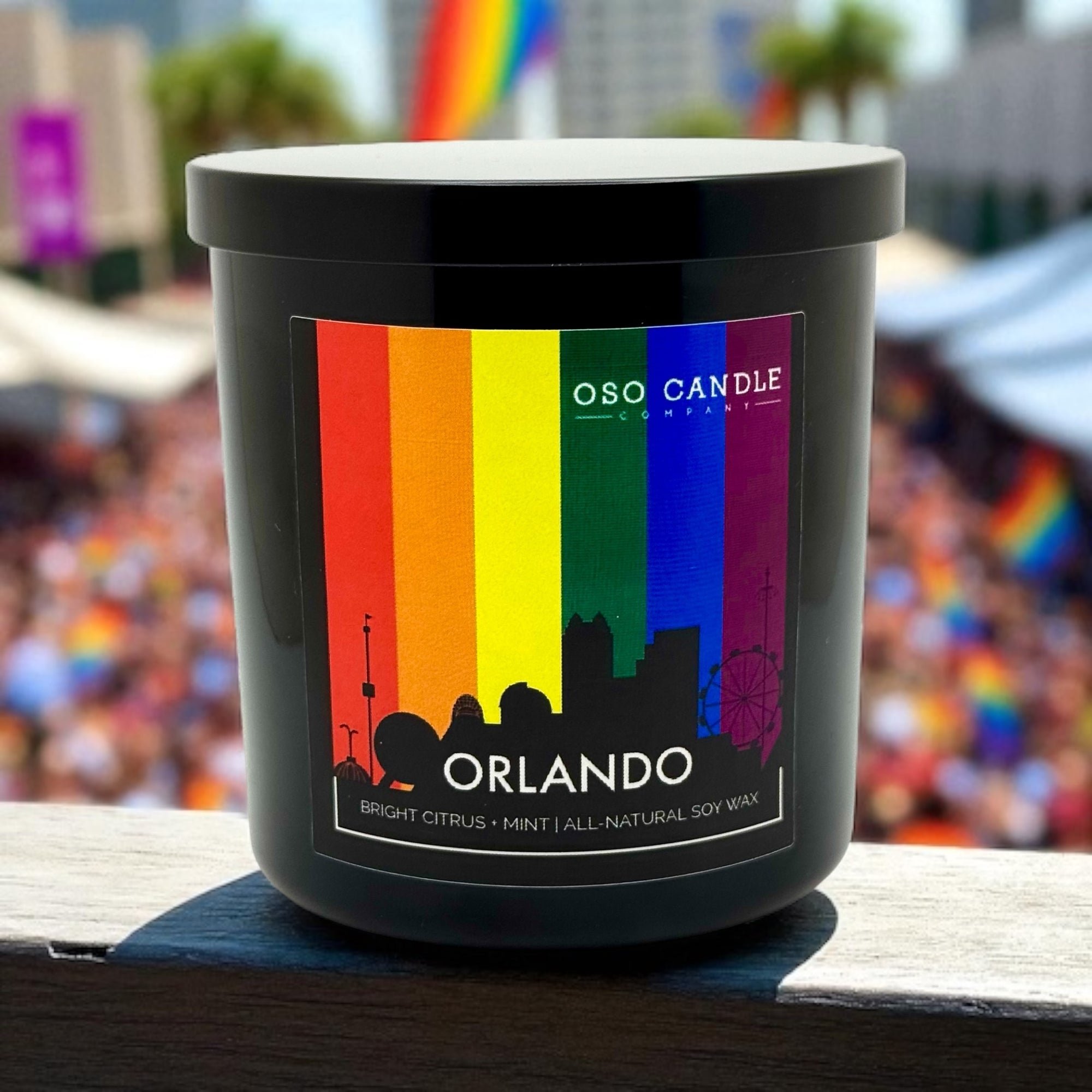 Orlando Rainbow Skyline Candle
