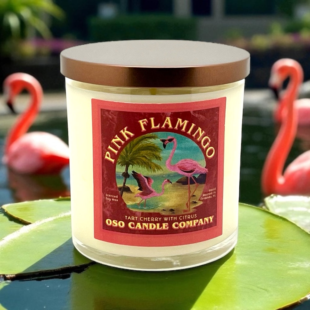 Pink Flamingo Candle