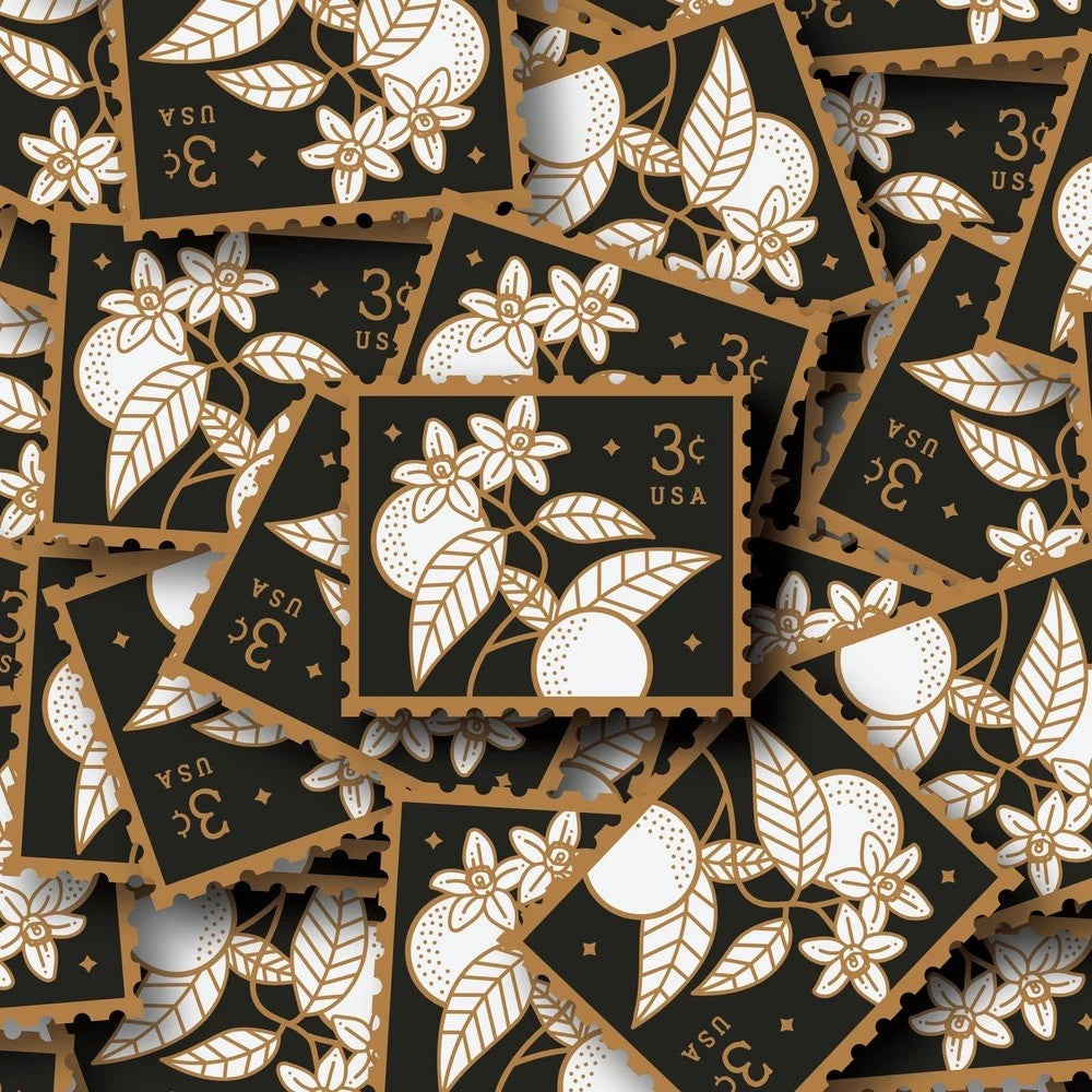 Orange Blossom Stamp Sticker
